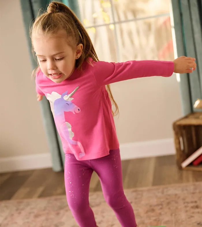 Rasberry Unicorn Long Sleeve TShirt Hatley