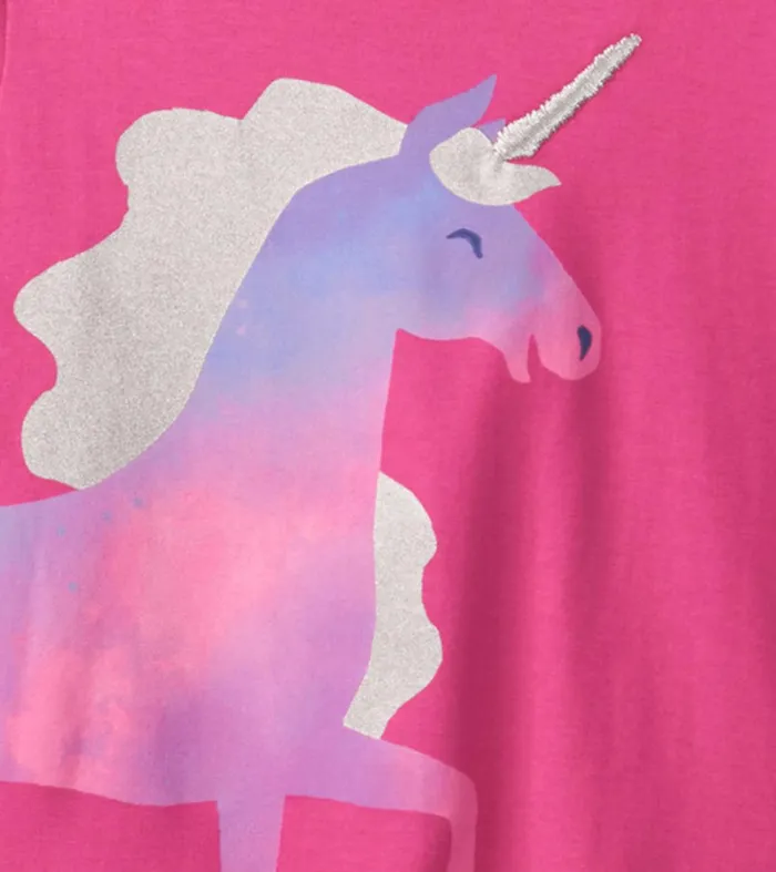 Rasberry Unicorn Long Sleeve TShirt Hatley