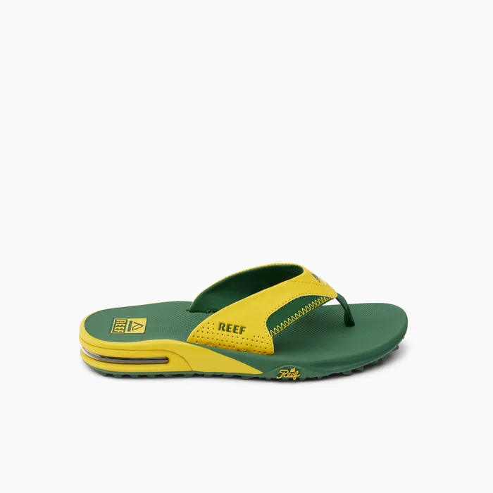 Reef Flip Flops Fanning Pregame Yellowgreen 8211 Men