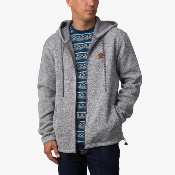 Reef Outerwear Scott ZipUp Fleece Jacket Quiet Shade Gre 8211 Men