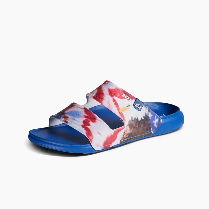 Reef Slides Oasis Double Up Red White And Blue 8211 Men Reef Slides Oasis Double Up Red White And Blue 8211 Men