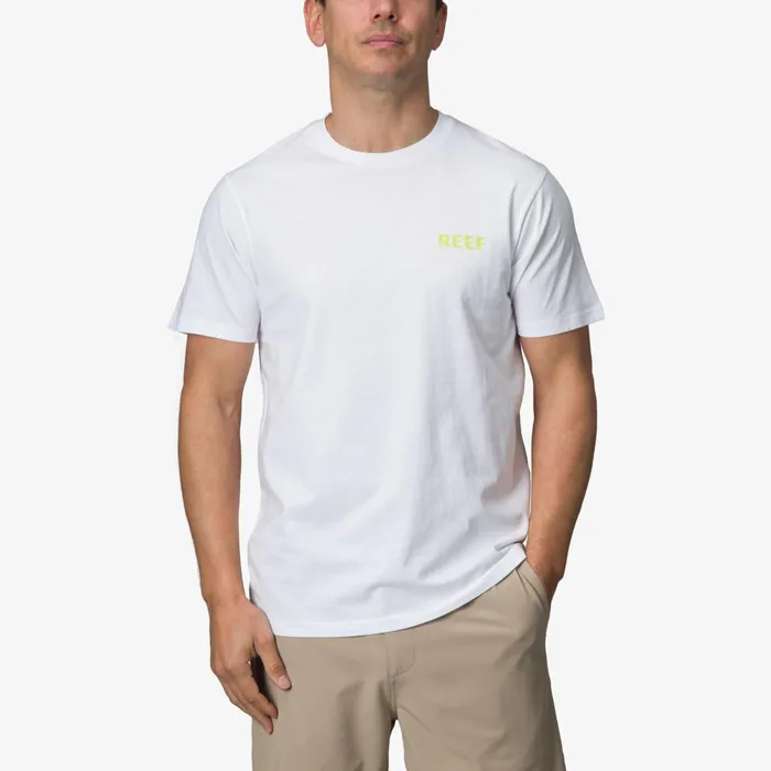 Reef TShirts and Shirts Wellie Short Sleeve Tee Bright White 8211 Men
