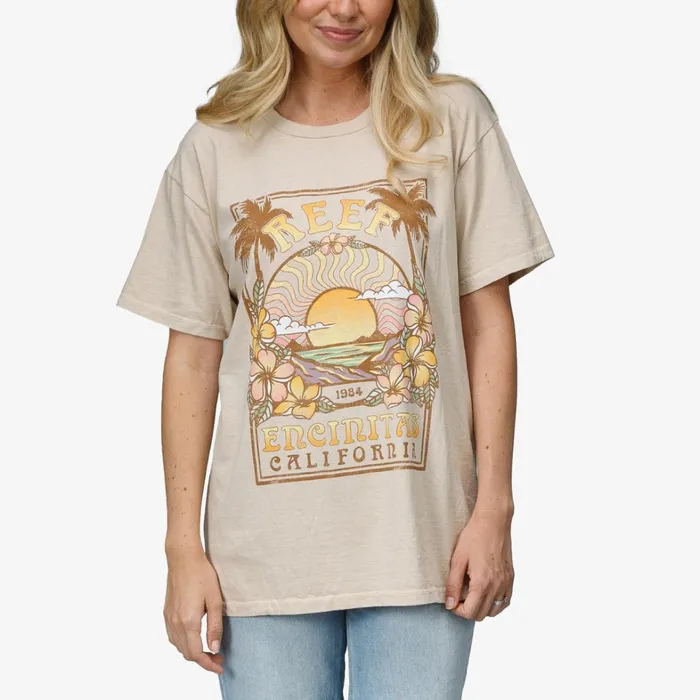 Reef TShirts Tanks and Dresses Boyfriend Tee Camel 8211 Women
