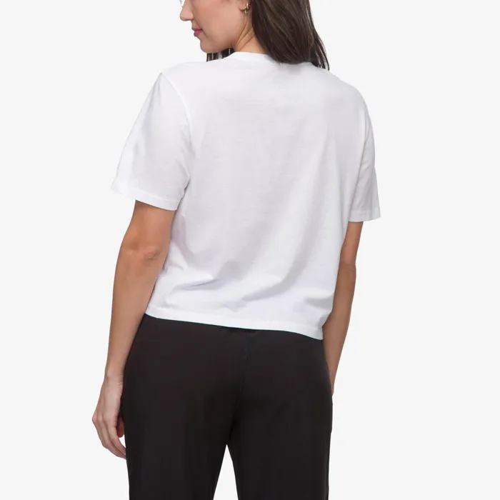Reef TShirts Tanks and Dresses Poster Child Short Sleeve Crop Tee Bright White 8211 Women