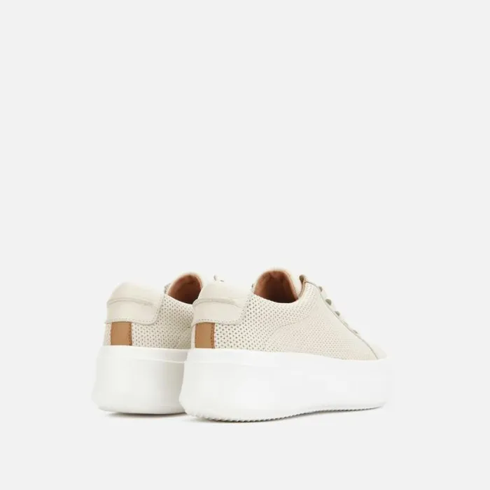 Rosette Leather Platform Sneaker Stone Women Kenneth Cole Sneakers