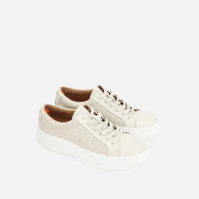 Rosette Leather Platform Sneaker Stone Women Kenneth Cole Sneakers