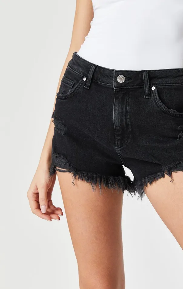 Rosie Denim Boyfriend Shorts In Smoke Ripped 90039S Women Mavi Jeans Shorts
