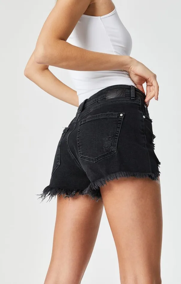 Rosie Denim Boyfriend Shorts In Smoke Ripped 90039S Women Mavi Jeans Shorts