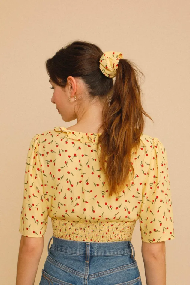 Rouje ALESSIO Top Mini Tulipe Paille Women Blouses and Tops