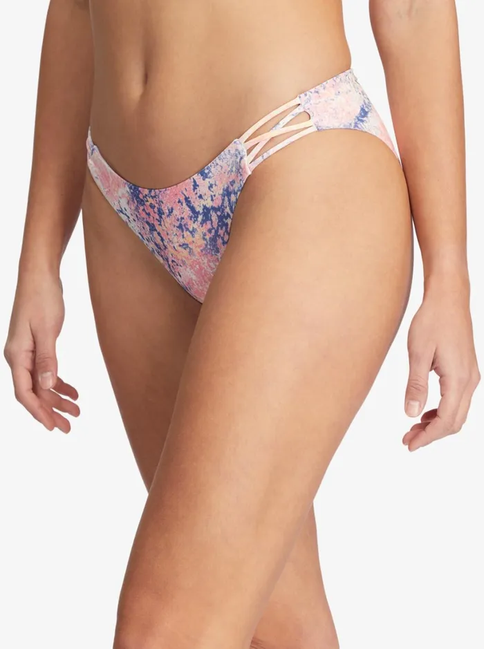 Roxy Active Swimsuits Roxy Active Full Bikini Bottoms Bright White Concrete Jungle 8211 Women