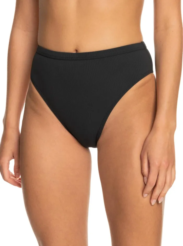 Roxy Active Swimsuits Roxy Pro The Backside Moderate Bikini Bottoms Anthracite 8211 Women