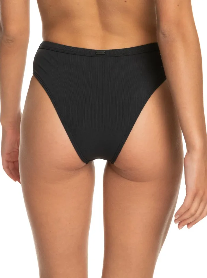 Roxy Active Swimsuits Roxy Pro The Backside Moderate Bikini Bottoms Anthracite 8211 Women
