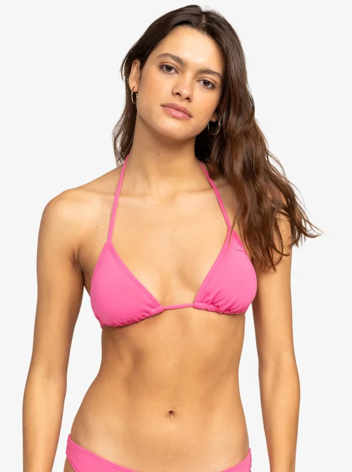 Roxy Bikinis Beach Classics Tiki Triangle Bikini Top Shocking Pink 8211 Women Roxy Bikinis Beach Classics Tiki Triangle Bikini Top Shocking Pink 8211 Women