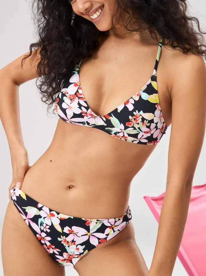 Roxy Bikinis Pants Beach Classics Strap Hipste Bikini Bottoms Anthracite New Life 8211 Women