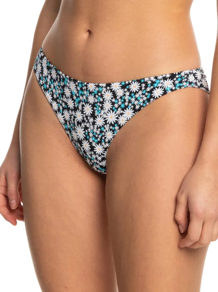 Roxy Bikinis Printed Beach Classics Cheeky Bikini Bottoms Anthracite Cute Daisies 8211 Women