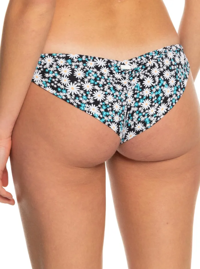 Roxy Bikinis Printed Beach Classics Cheeky Bikini Bottoms Anthracite Cute Daisies 8211 Women