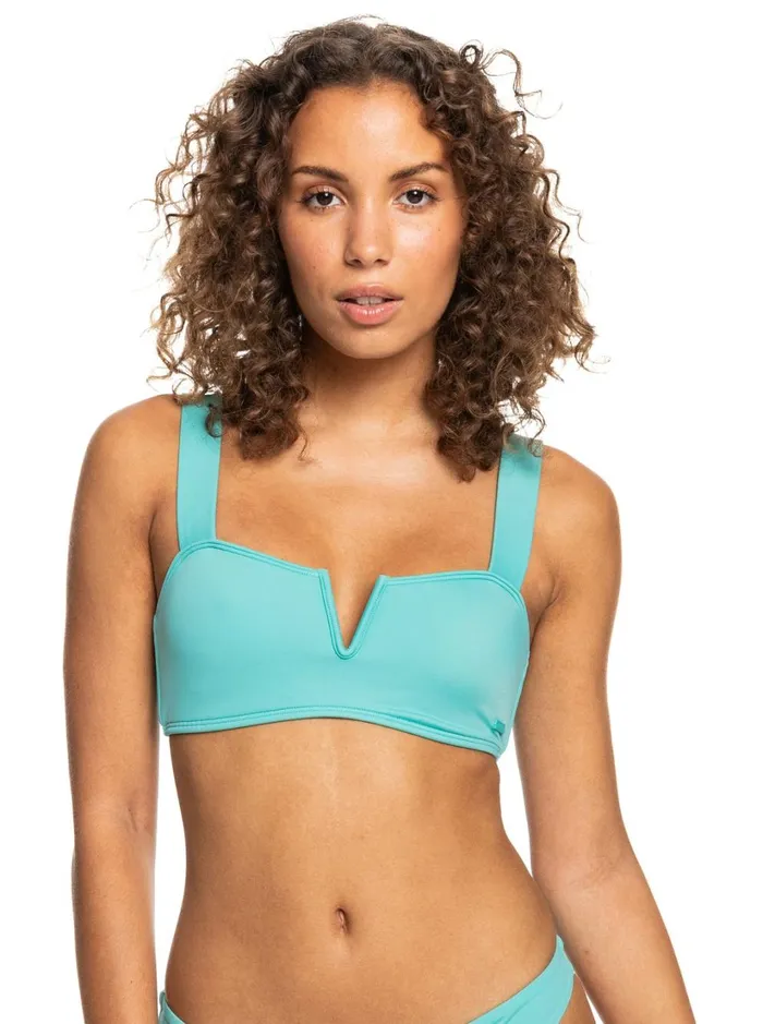 Roxy Bikinis Roxy Love The Coco V Bralette Bikini Top Sea Blue 8211 Women