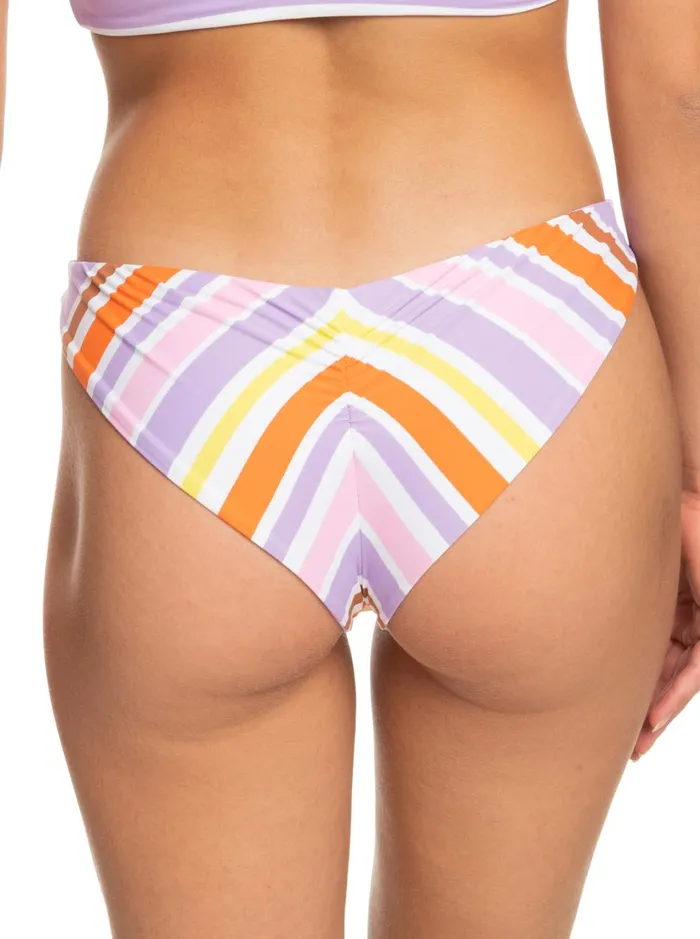 Roxy Bikinis SurfKindKate Cheeky Bikini Bottoms Bright White Aloha Stripe Hori 8211 Women