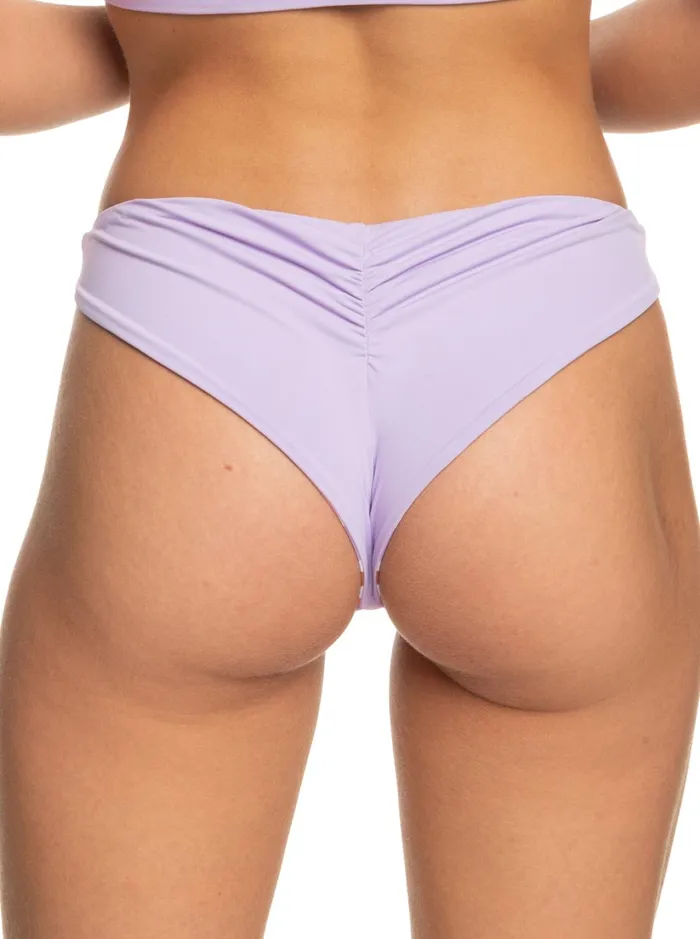 Roxy Bikinis SurfKindKate Cheeky Bikini Bottoms Bright White Aloha Stripe Hori 8211 Women