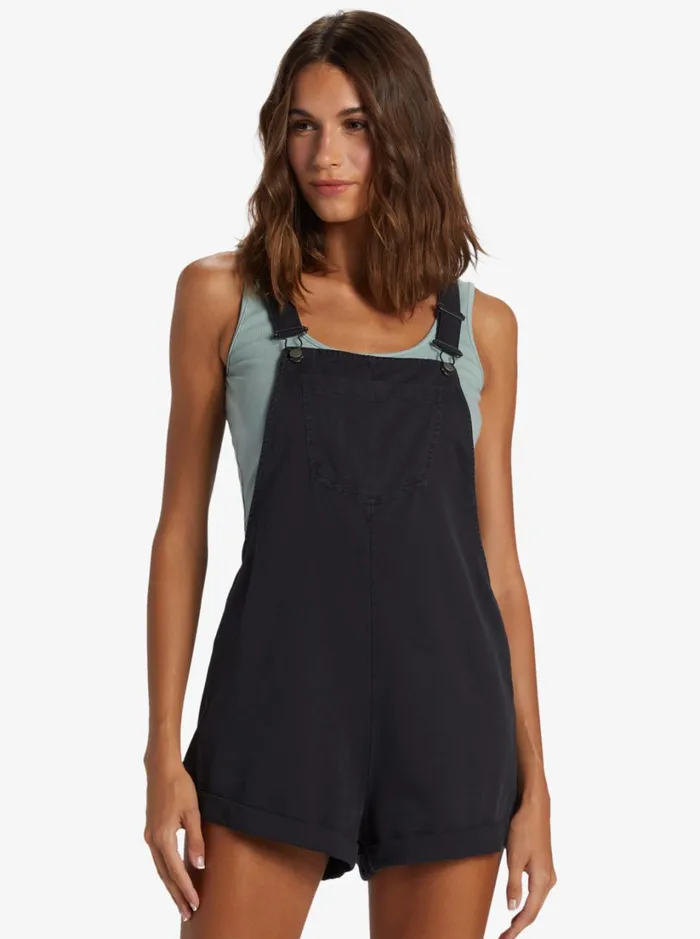 Roxy Dresses Silver Sky Set Short Overalls Anthracite 8211 Women