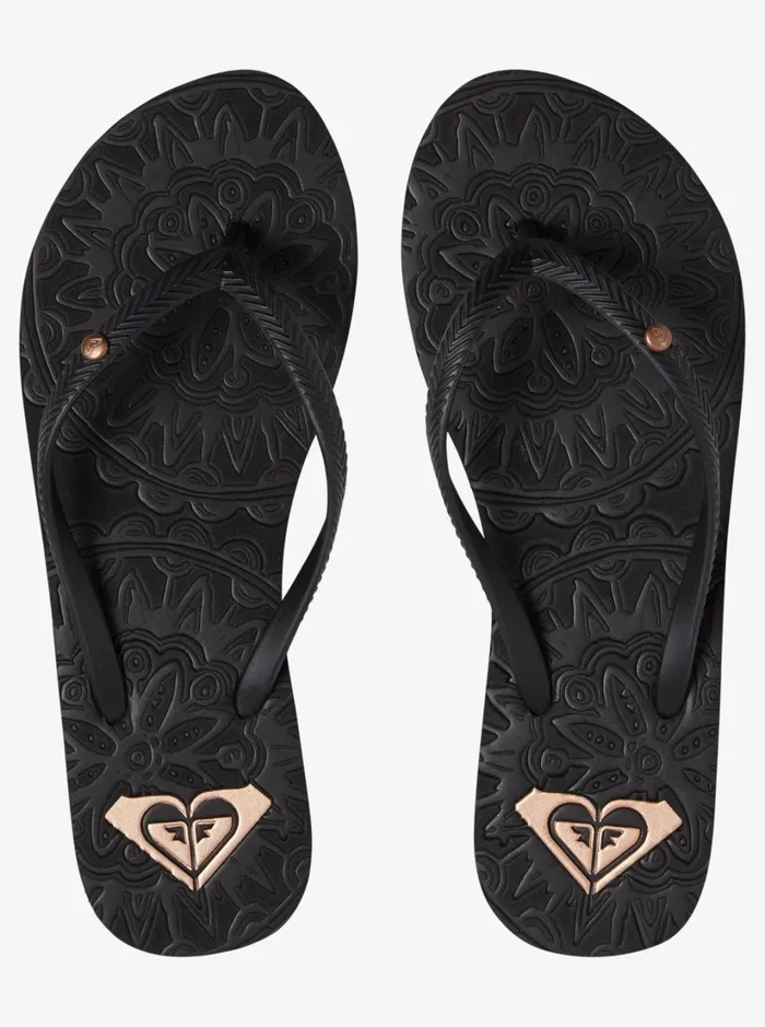 Roxy Flip Flops Antilles Sandals Black 3 8211 Women