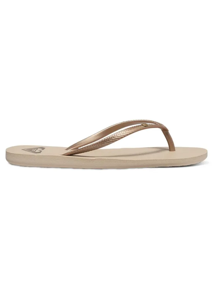 Roxy Flip Flops Bermuda Sandals Gold 8211 Women