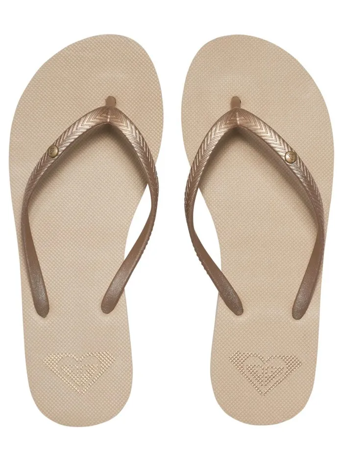Roxy Flip Flops Bermuda Sandals Gold 8211 Women