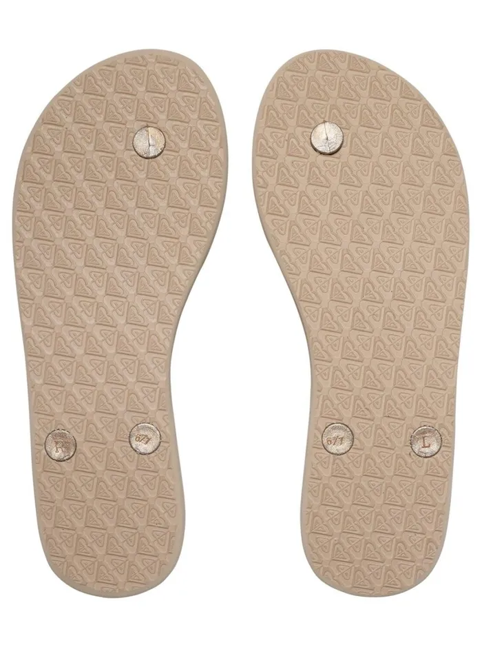 Roxy Flip Flops Bermuda Sandals Gold 8211 Women
