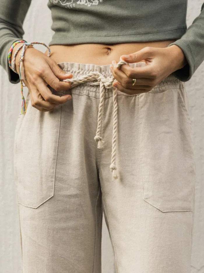 Roxy Pants and Jeans Oceanside Flared Pants Stone 8211 Women