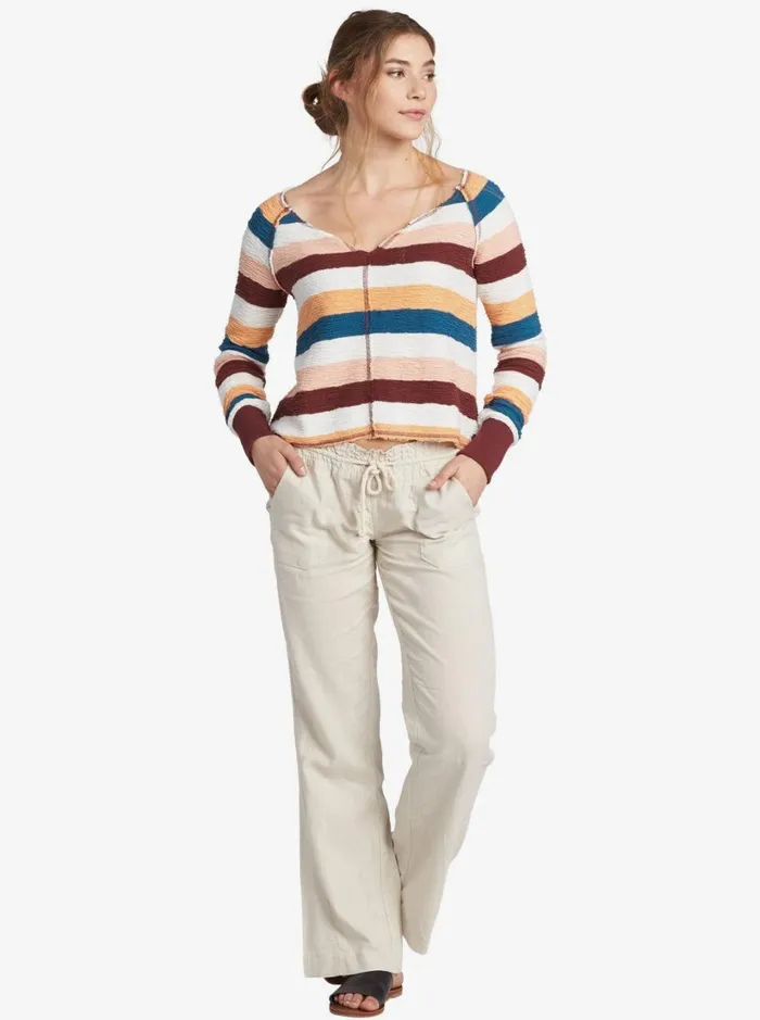 Roxy Pants and Jeans Oceanside Flared Pants Stone 8211 Women