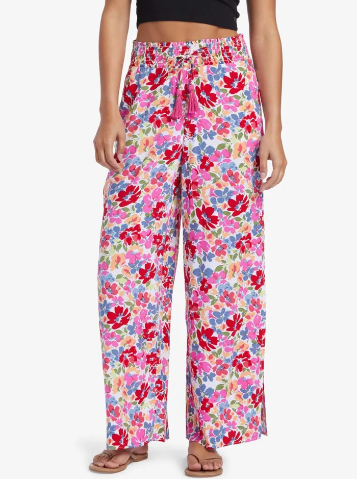 Roxy Pants and Jeans Tropical Rhythm Beach Pants Shocking Pink Bloomin Babe 8211 Women Roxy Pants and Jeans Tropical Rhythm Beach Pants Shocking Pink Bloomin Babe 8211 Women