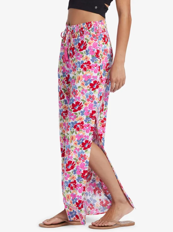 Roxy Pants and Jeans Tropical Rhythm Beach Pants Shocking Pink Bloomin Babe 8211 Women
