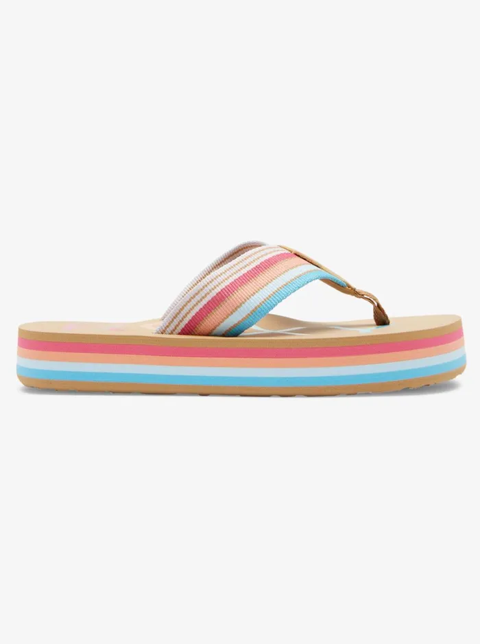 Roxy Shoes and Sandals Girl039s 416 Chika Hi Sandals Baja Bluecrazy Pink 8211 Women