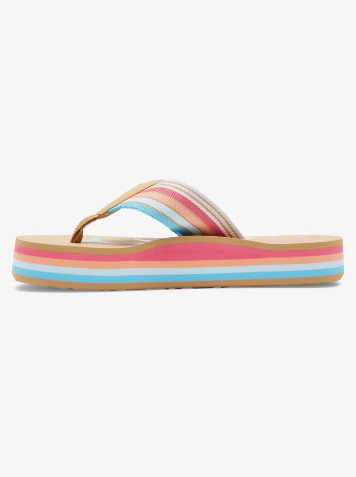 Roxy Shoes and Sandals Girl039s 416 Chika Hi Sandals Baja Bluecrazy Pink 8211 Women