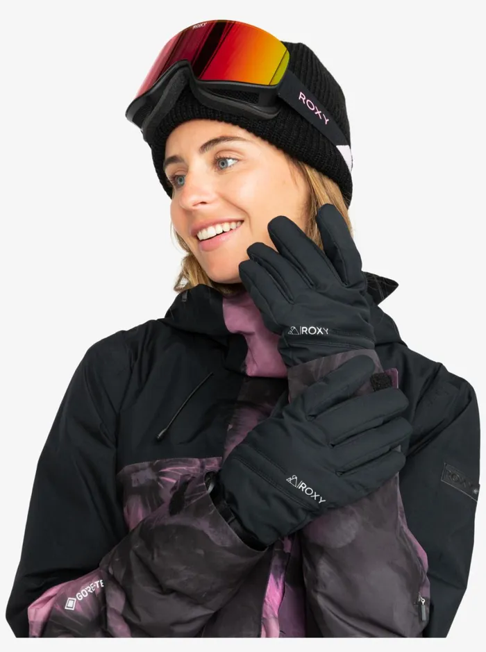 Roxy Snow Accessories GORETEX Fizz Insulated SnowboardSki Gloves True Black 8211 Women