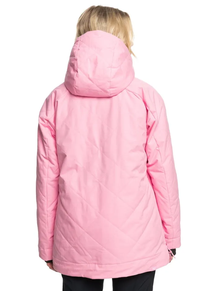 Roxy Snow Jackets Radiant Lines Overhead Technical Snow Jacket Pink Frosting 8211 Women