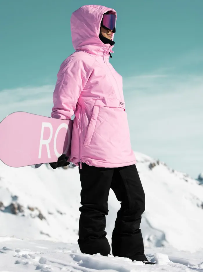 Roxy Snow Jackets Radiant Lines Overhead Technical Snow Jacket Pink Frosting 8211 Women