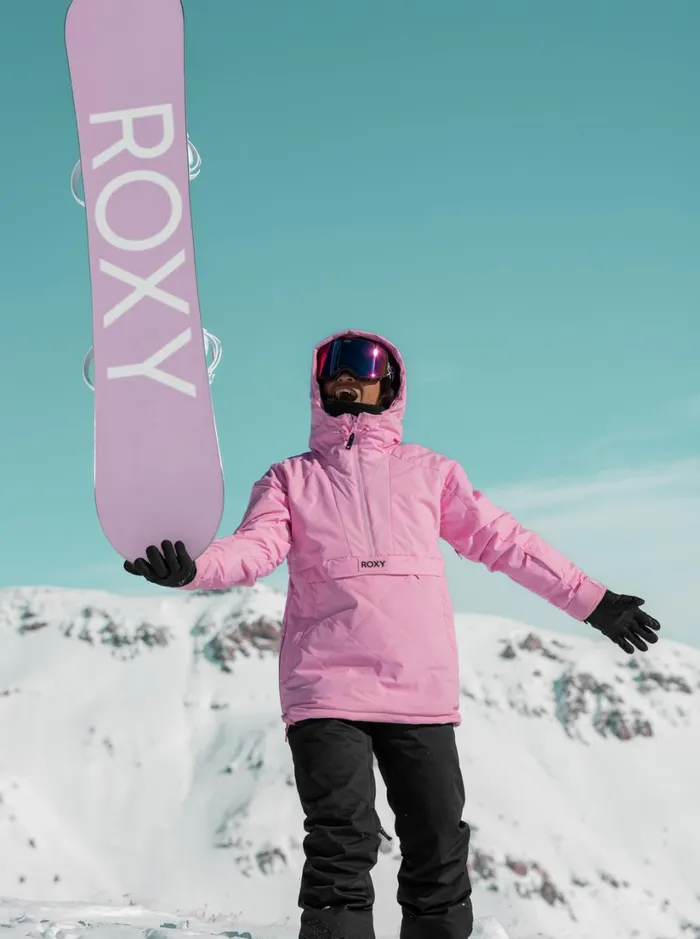 Roxy Snow Jackets Radiant Lines Overhead Technical Snow Jacket Pink Frosting 8211 Women