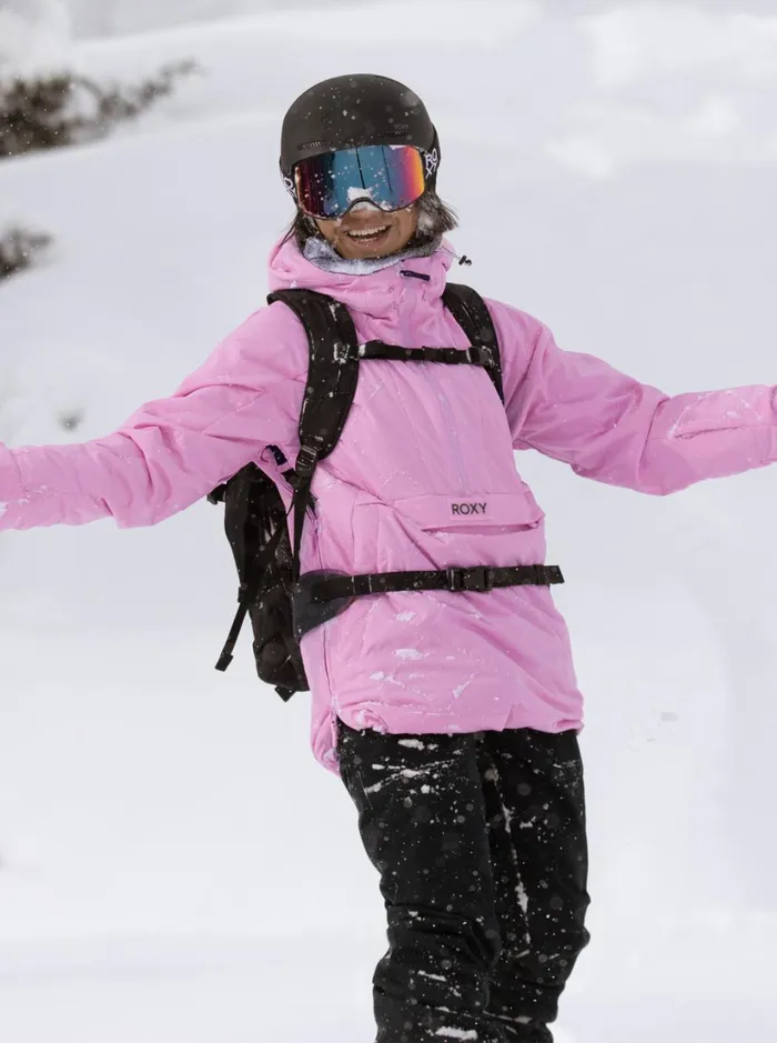 Roxy Snow Jackets Radiant Lines Overhead Technical Snow Jacket Pink Frosting 8211 Women