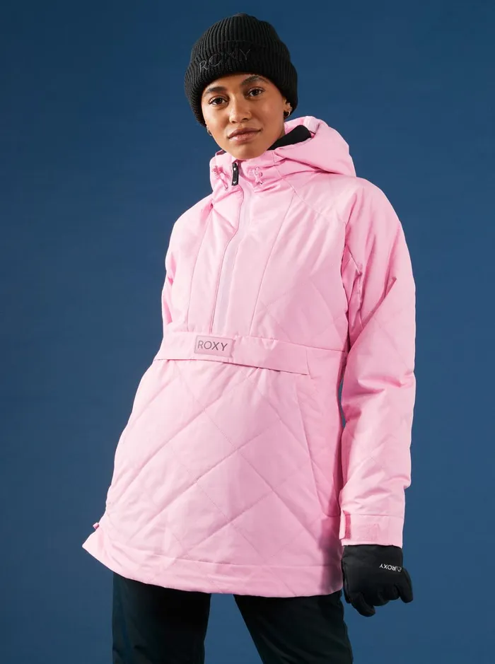 Roxy Snow Jackets Radiant Lines Overhead Technical Snow Jacket Pink Frosting 8211 Women