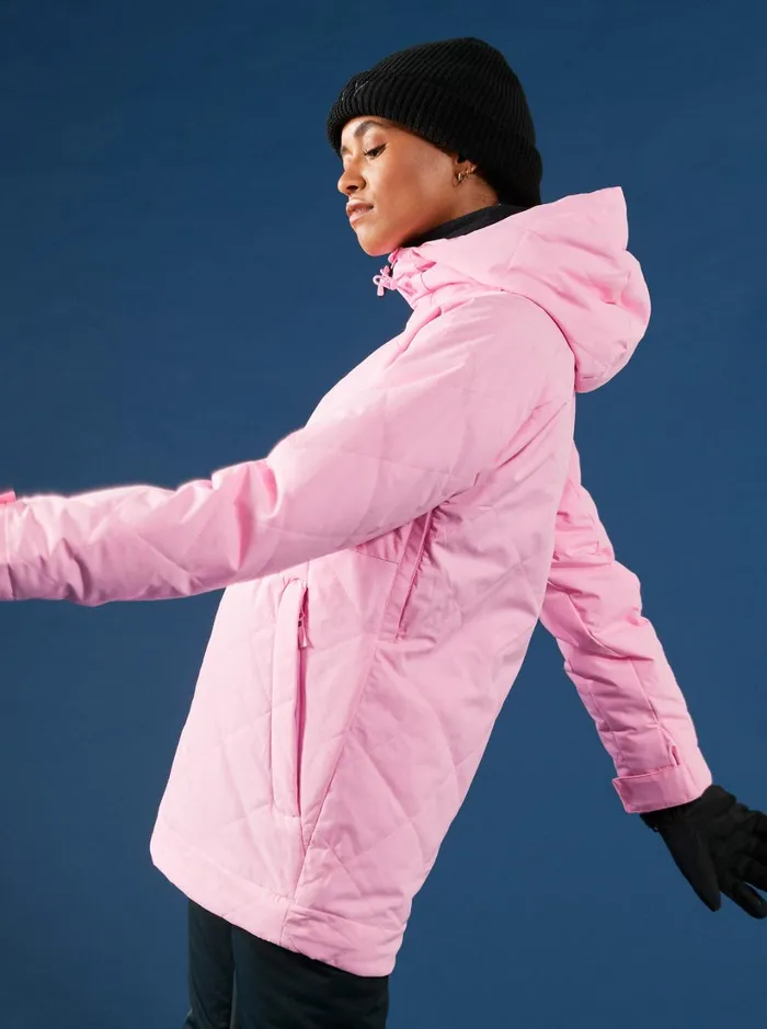 Roxy Snow Jackets Radiant Lines Overhead Technical Snow Jacket Pink Frosting 8211 Women