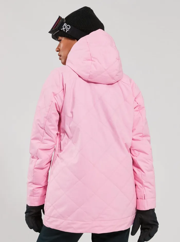 Roxy Snow Jackets Radiant Lines Overhead Technical Snow Jacket Pink Frosting 8211 Women