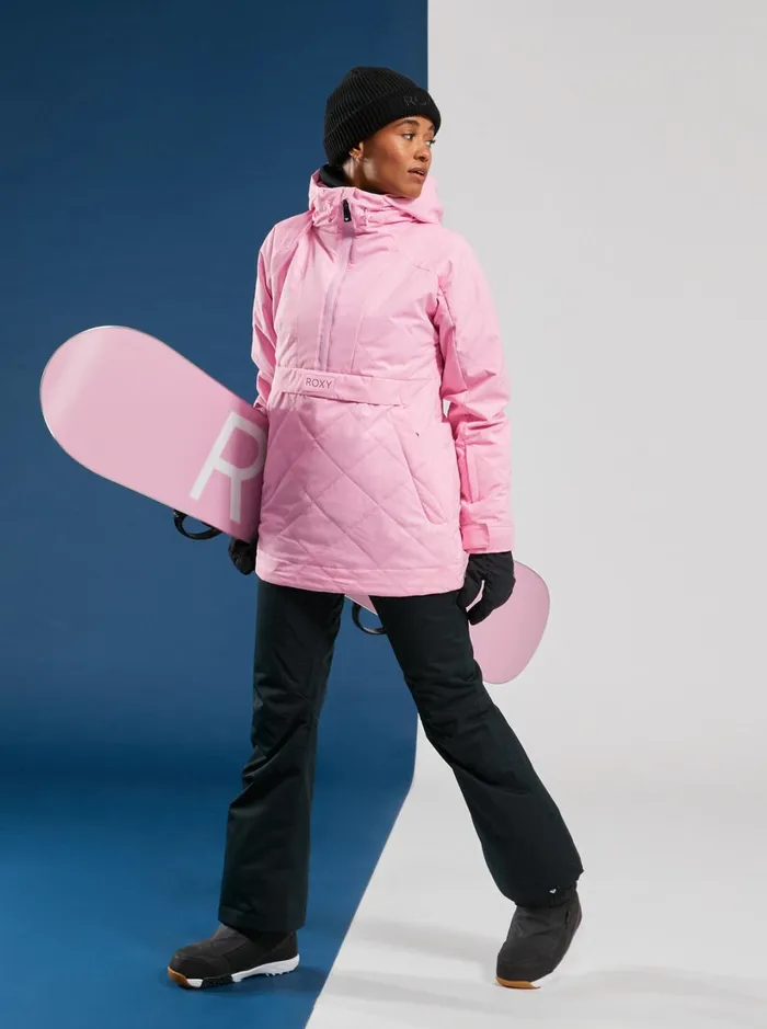 Roxy Snow Jackets Radiant Lines Overhead Technical Snow Jacket Pink Frosting 8211 Women