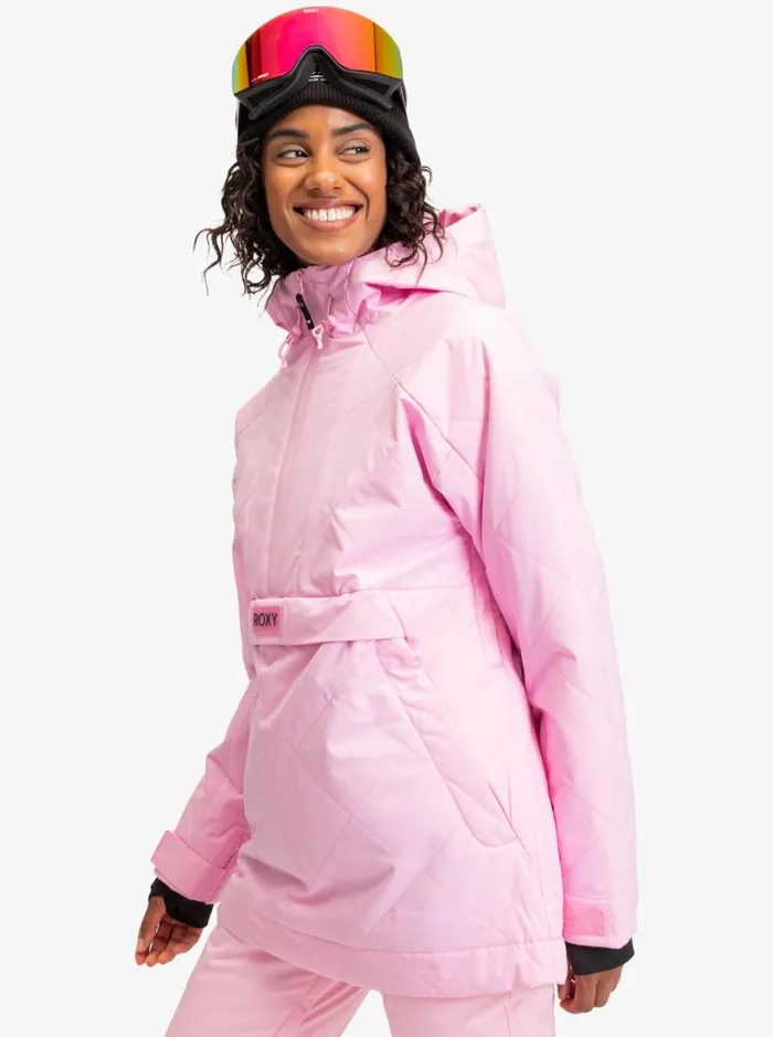 Roxy Snow Jackets Radiant Lines Overhead Technical Snow Jacket Pink Frosting 8211 Women
