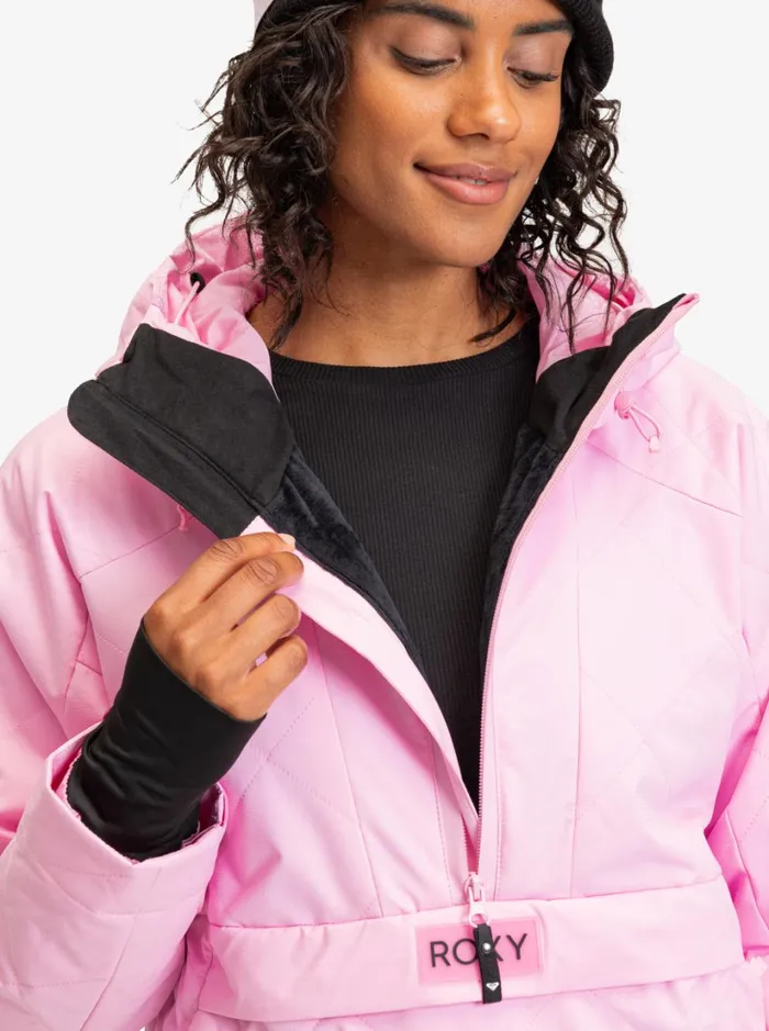 Roxy Snow Jackets Radiant Lines Overhead Technical Snow Jacket Pink Frosting 8211 Women