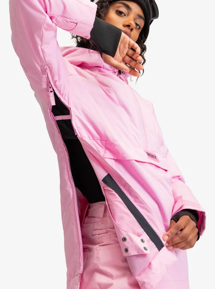 Roxy Snow Jackets Radiant Lines Overhead Technical Snow Jacket Pink Frosting 8211 Women