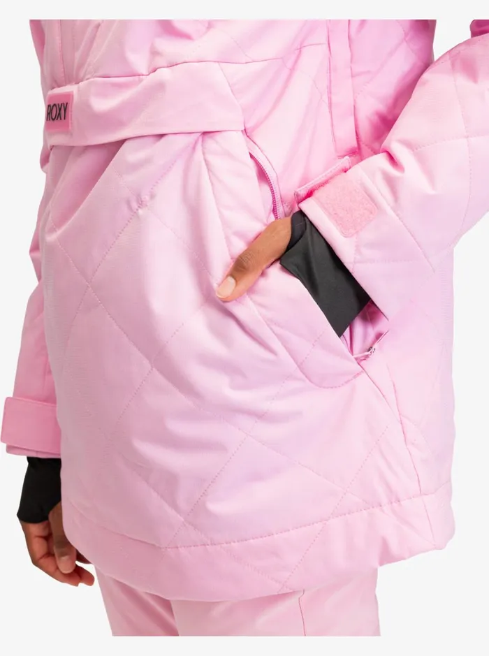 Roxy Snow Jackets Radiant Lines Overhead Technical Snow Jacket Pink Frosting 8211 Women