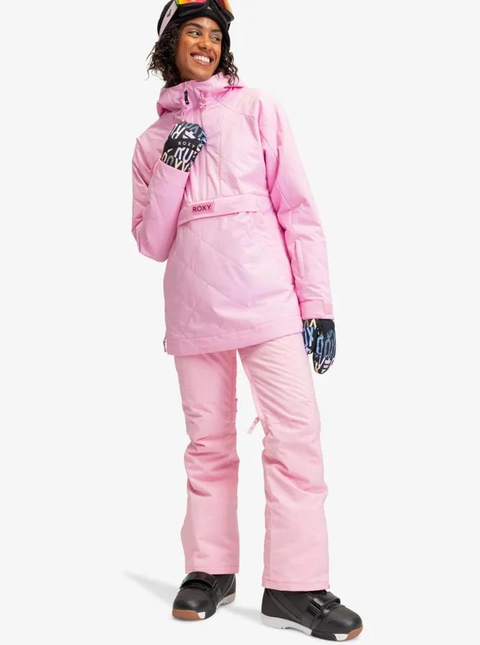 Roxy Snow Jackets Radiant Lines Overhead Technical Snow Jacket Pink Frosting 8211 Women