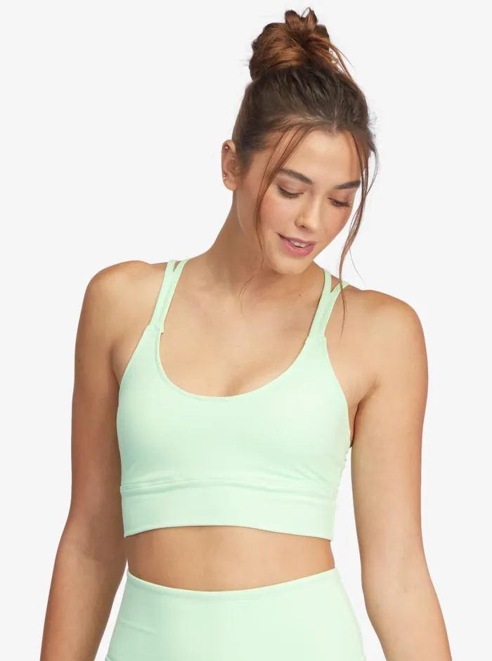 Roxy Sports Bras Kaileo Elongated Sports Bra Pastel Green 8211 Women