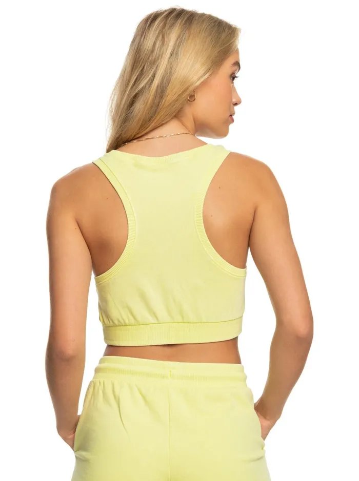 Roxy Tops Taking It Easy Cropped Tank Top Daiquiri Green 8211 Women